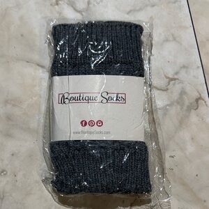 NEW Women's Charcoal Knit Boot Cuffs